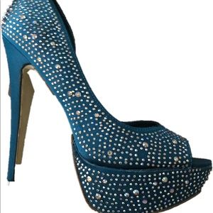 Baker turquoise showstopper 4 inch heel